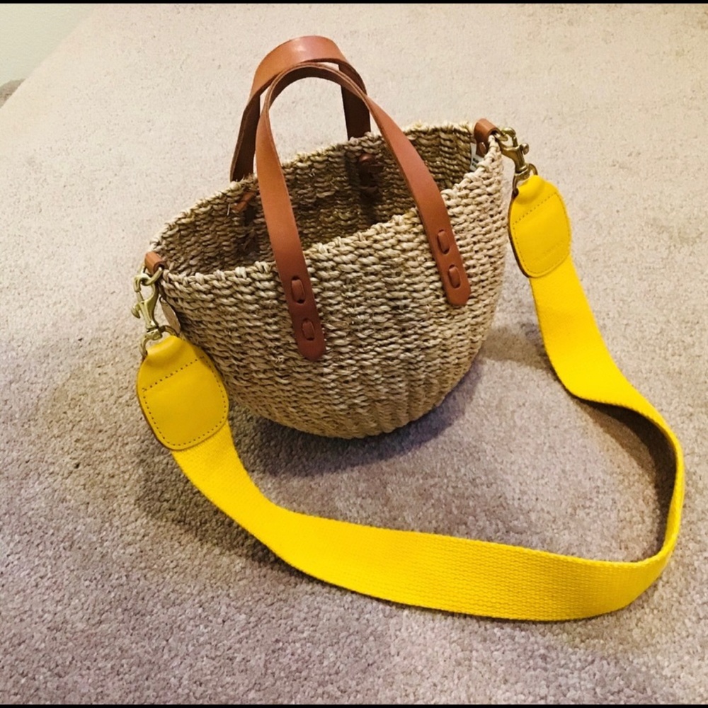 Clare V. Bucket bag and Clare V. Yellow detachable strap